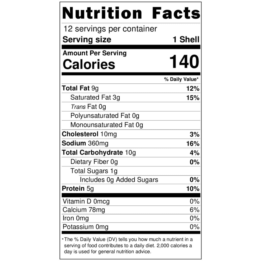 Stuffed Clams in Natural Shells - 12 count