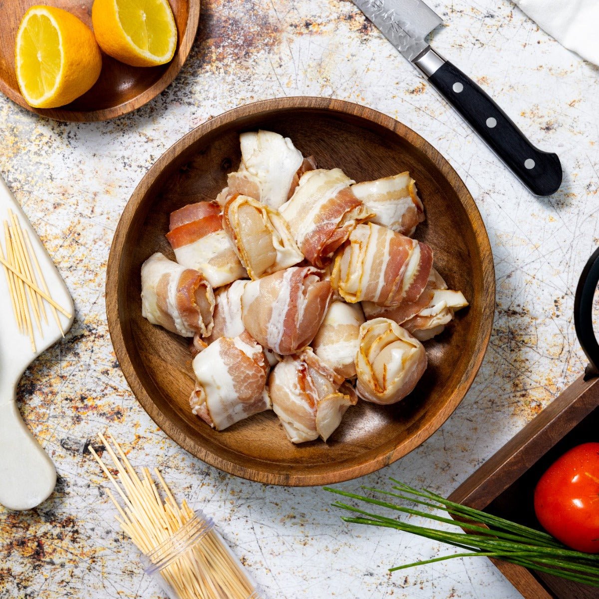 Applewood Smoked Bacon Wrapped Scallops - 1 lb